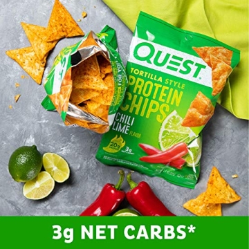 Quest Nutrition Chili Lime Tortilla Chips - 20g Protein, Low Carb