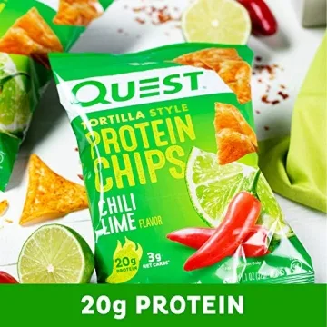 Quest Nutrition Chili Lime Tortilla Chips - 20g Protein, Low Carb