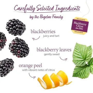 Bigelow Blackberry Citrus Herbal Tea with Zinc, 18 Bags