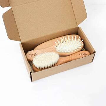 VMila Baby Hair Brush and Comb Set - Gentle Cradle Cap Brush for Newborns