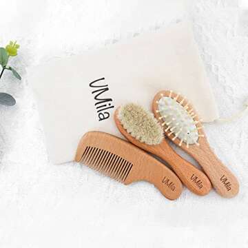 VMila Baby Hair Brush Set - Gentle & Eco-Friendly Grooming Solution
