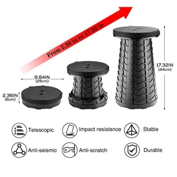 Hesanzol Portable Telescoping Stool - Durable & Adjustable