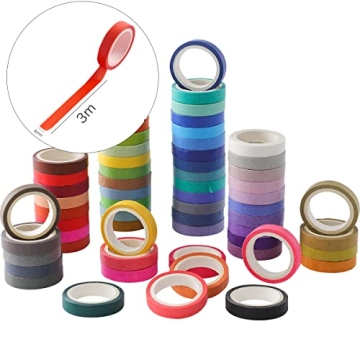 60 Rolls Washi Tape Set for Creative Arts and Crafts
