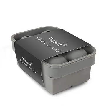Ticent Ice Cube Trays Set for Perfect Whiskey & Cocktail Chilling