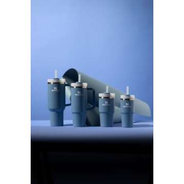 Stanley Quencher H2.0 Tumbler with Handle & Straw 40 oz | Twist On 3-Way Lid | Cupholder Compatible for Travel | Insulated Stainless Steel Cup | BPA-Free | Indigo