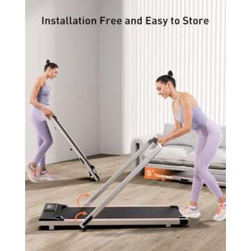 SupeRun 3-in-1 Walking Pad Treadmill for Home Fitness