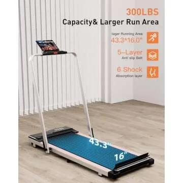 SupeRun 3-in-1 Walking Pad Treadmill for Home Fitness