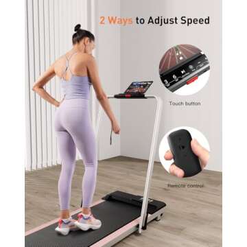 SupeRun 3-in-1 Walking Pad Treadmill for Home Fitness