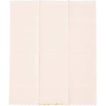 Pink Scalloped Napkins with Gold Foil for Any Celebration