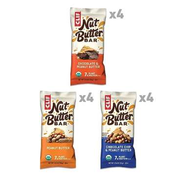 CLIF Nut Butter Bar - Variety Pack - Peanut Butter Filled Energy Bars - Non-GMO - USDA Organic - Pla...
