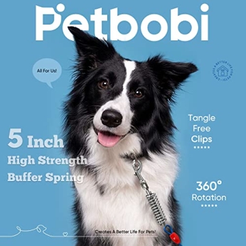 Durable Petbobi 30ft Dog Tie-Out Leash for Outdoor Play