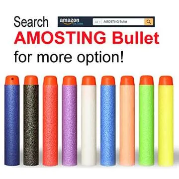 AMOSTING Refill Darts 200PCS Bullets Ammo Pack for Nerf N-Strike Elite 2.0 Series DinoSquad – Compatible with All Elite Blasters-Glow in The Dark