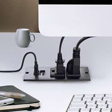 Conference Power Strip with USB Ports for Easy Charging