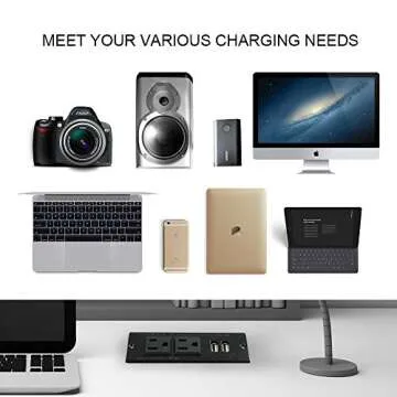 Conference Power Strip with USB Ports for Easy Charging