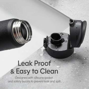 RHINOSHIELD AquaStand for Stainless Steel 700cc (Classic Black, 23 oz without straw)