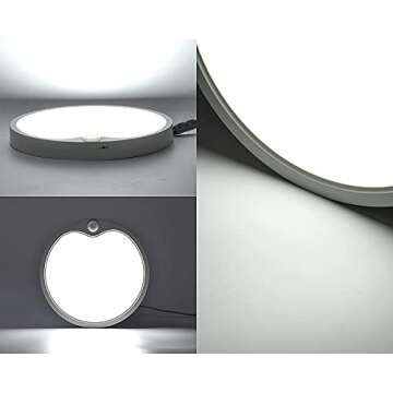 ocioc 8.9 inch Motion Sensor Ceiling Light 18W Hardwired Ultra Thin Flush Mount Lights Fixture High Brightness 6500K Cool White for Closet Pantry Storage Rooms Doorway Staircase Garage Patio