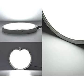 ocioc 8.9 inch Motion Sensor Ceiling Light 18W Hardwired Ultra Thin Flush Mount Lights Fixture High Brightness 6500K Cool White for Closet Pantry Storage Rooms Doorway Staircase Garage Patio