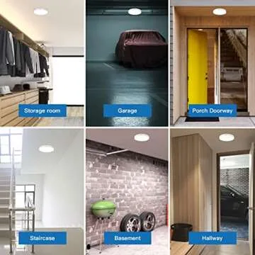 ocioc 8.9 inch Motion Sensor Ceiling Light 18W Hardwired Ultra Thin Flush Mount Lights Fixture High Brightness 6500K Cool White for Closet Pantry Storage Rooms Doorway Staircase Garage Patio