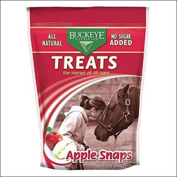 Buckeye Nutrition Treats For Horses, Apple Snaps, 4 Pounds