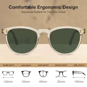 CARFIA Polarized Sunglasses for Men - Trendy & Eco-Friendly