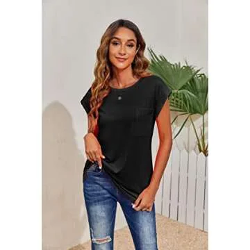 Goranbon Women's Oversized Summer Casual Tops - Stylish & Comfortable