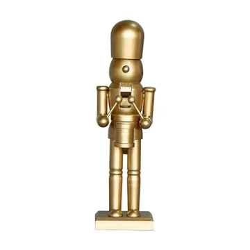 AMLESO Golden Nutcracker Soldier - 10 Inches Holiday Decor
