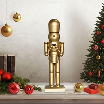 AMLESO Golden Nutcracker Soldier - 10 Inches Holiday Decor