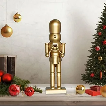 AMLESO Golden Nutcracker Soldier - 10 Inches Holiday Decor