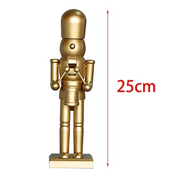 AMLESO Golden Nutcracker Soldier - 10 Inches Holiday Decor