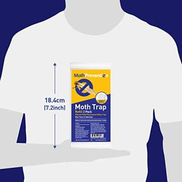 CLOTHES MOTH TRAP Replacement Strips (6 Strips in Total) – for Moth-Prevention Clothes Moth Traps