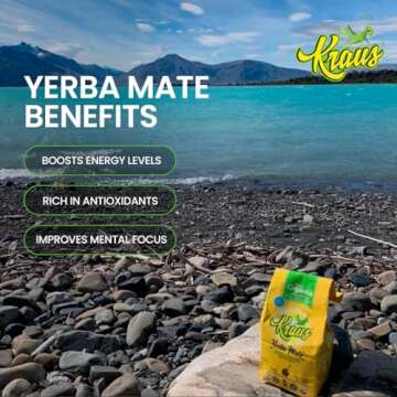 KRAUS Organic Yerba Mate | Leaf & Stem | Unsmoked | Authentic Herbal Flavor | USDA | 1.1 LB / 500 g / 17.6 oz