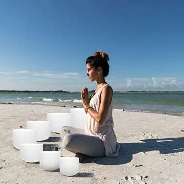 TOPFUND Chakra Singing Bowls Set for Meditation & Healing