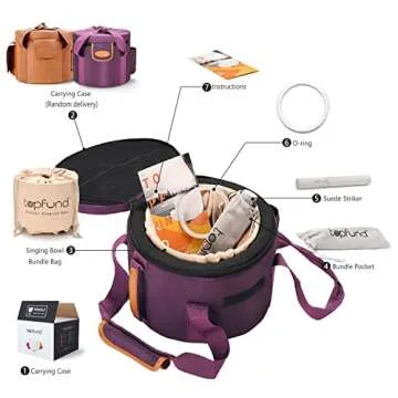 TOPFUND Chakra Singing Bowls Set for Meditation & Healing