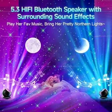 Star Projector Galaxy Light, 21 RGB Colors+15 White Noises Northern Lights Projector & Moon Projector & Star Projector, Bluetooth Speaker Aurora Light Projector,Star Night Light Projector Galaxy Light