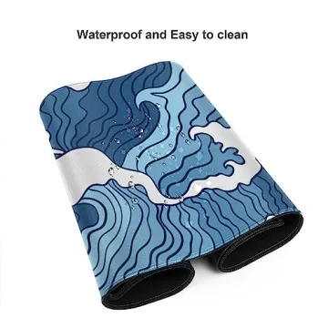 Japanese Wave Gaming Mouse Pad XL – Elegant Design & Durable
