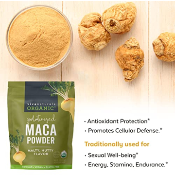 Viva Naturals Organic Maca Powder for Energy and Wellness