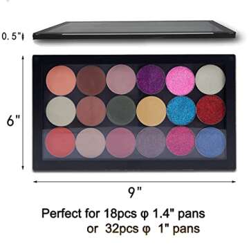 Coosei Acrylic Magnetic Makeup Palette with Clear Lid