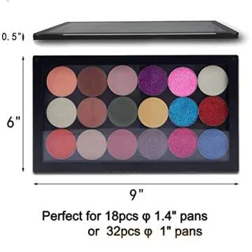 Coosei Acrylic Magnetic Makeup Palette with Clear Lid