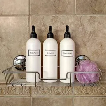 Artanis Home Silkscreened Shampoo Conditioner Body Wash Bottles