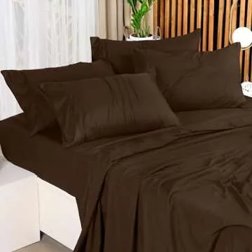 Utopia Bedding Queen Bed Sheets Set - 4 Piece Bedding - Brushed Microfiber - Shrinkage and Fade Resistant - Easy Care (Queen, Brown)
