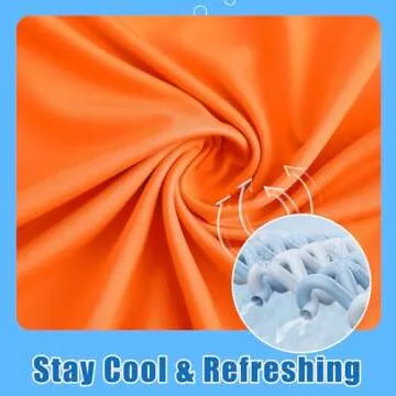 HODOSPORTS Boys Rash Guard Swim Shirt Long Sleeve for Kids UPF 50+ Sun Protection Hooded Swimming Hiking Shirts Swimsuit Orange