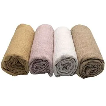 MANSHU Soft Cotton Scarves for Women - 4PCS Gift Set
