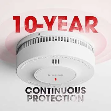 X-Sense 10-Year Battery Wireless Interconnected Smoke Detector Fire Alarm with Over 820 ft Transmission Range, SD19-W, 3-Pack