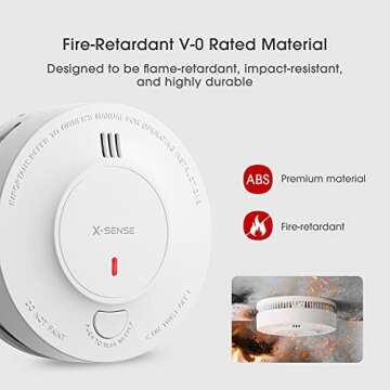 X-Sense 10-Year Battery Wireless Interconnected Smoke Detector Fire Alarm with Over 820 ft Transmission Range, SD19-W, 3-Pack