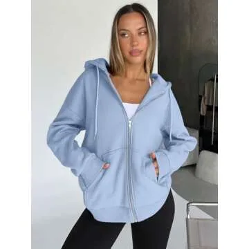 Trendy Queen Women's Zip Up Hoodies for Fall & Winter Fashion