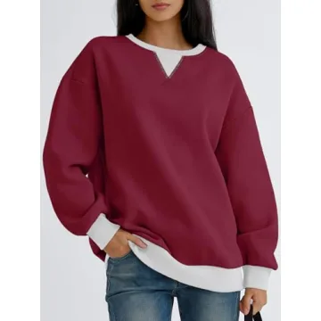 Trendy Queen Oversized Colorblock Sweatshirt for All