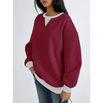 Trendy Queen Oversized Colorblock Sweatshirt for All