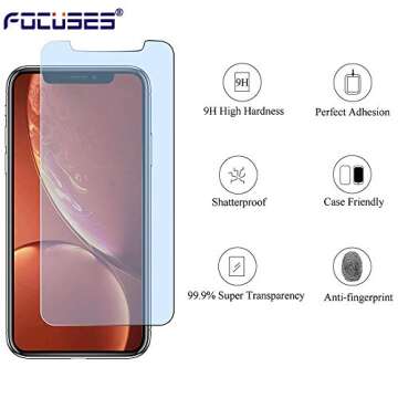 Focuses Screen Protector for iPhone 11 & XR - Anti Blue Light