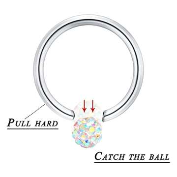 Mayhoop 16g Cartilage Earring Stud Hoop Tragus Stud Forward Helix Earrings Rook Daith Conch Stainless Steel Piercing Jewelry