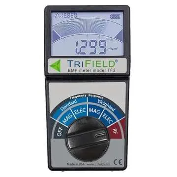 TriField EMF Meter Detects Radio, Magnetic & Electric Fields - For 5G, Cell Towers, WiFi, Bluetooth,...